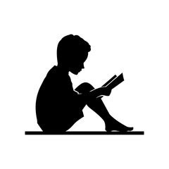 Child Reading Silhouette at GetDrawings | Free download