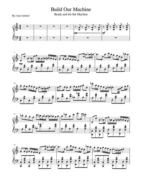 Build Our Machine - Bendy and the Ink Machine (Pianin) Sheet music for Piano (Solo) | Musescore.com