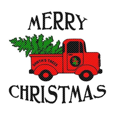 Little Red Truck Santa's Christmas Tree Truck Clipart - Etsy | Christmas tree truck, Christmas ...