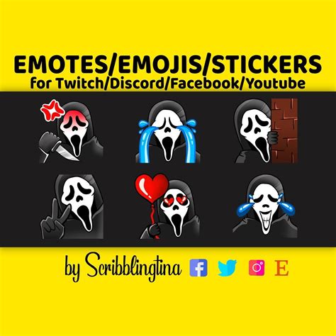 Twitch Emotes Twitch Emotesghost Face Ghostface Love Hi - Etsy UK | Twitch, Ghostface, Funny ghost