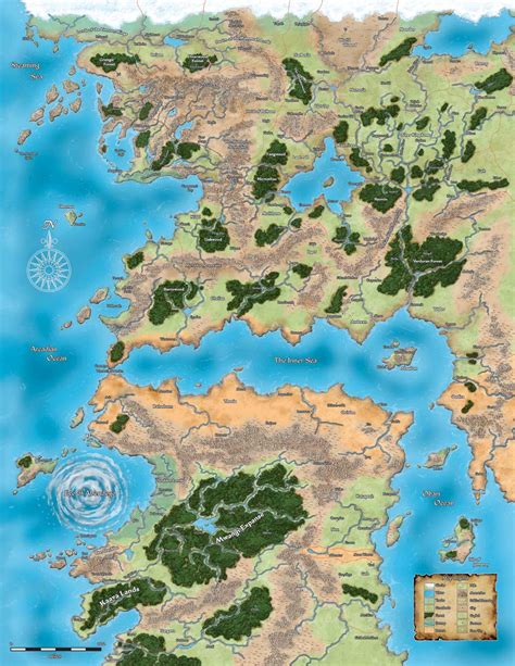 Golarion Inner Sea Map - Nomads In A New Land