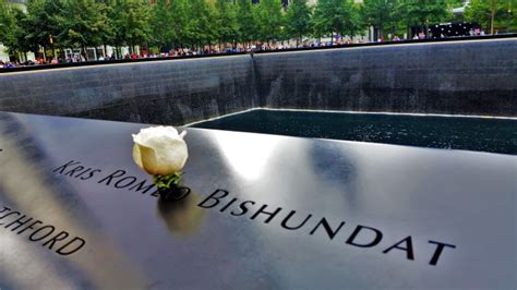 What a wonderful touch at the World Trade Center memorial