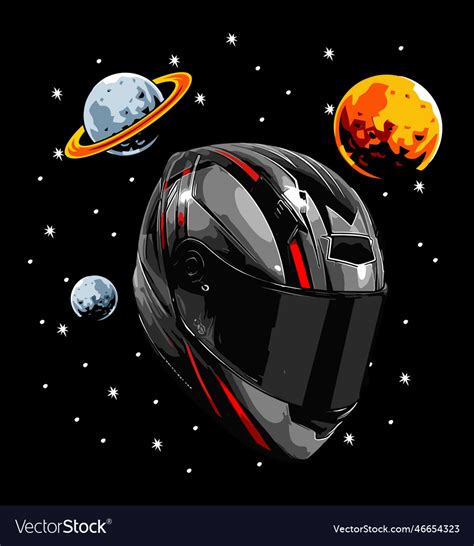 Helmet motorcycle art for graphic design Vector Image