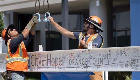 City of Hope’s cancer specialty hospital celebrates completion of its framework – Orange County ...