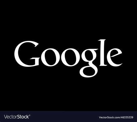 Google logo symbol black and white design Vector Image