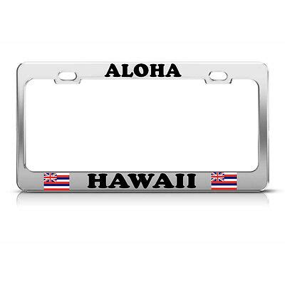 HAWAII FLAG ALOHA Metal Chrome License Plate Frame Tag Border | eBay