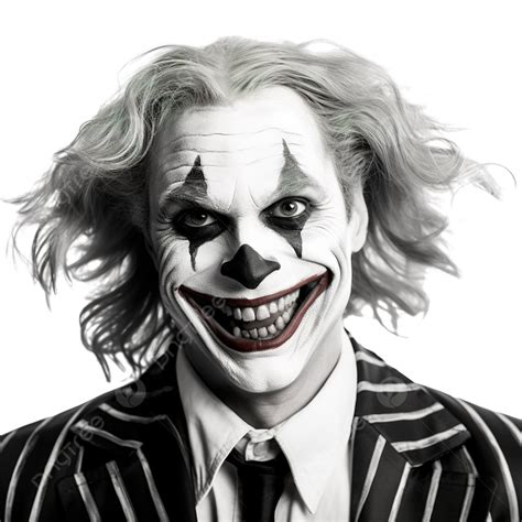 Black And White Joker Clown Face Laughing For Halloween, Halloween ...