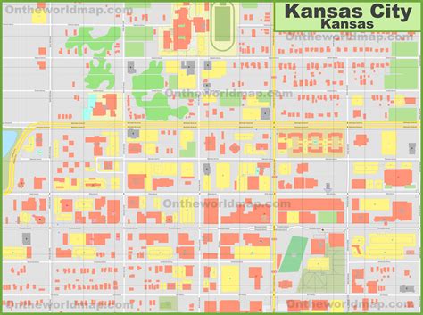 Kansas City (Kansas) downtown map