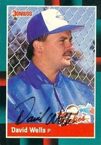 David Wells autographed Baseball Card (Toronto Blue Jays) 1988 Donruss ...