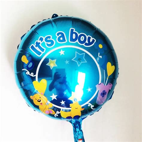 wholesale 50pcs/lot baby boy mylar balloons 18inch it's a boy foil ballons for baby shower ...