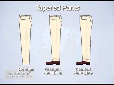 9 of 20 Pants Shortening and Hemming - Straigth and Slanted Hem Lines - YouTube