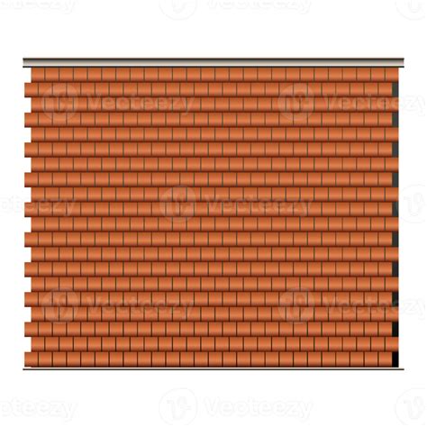 Red roof tiles, seamless in realistic style. Architectural detail for ...