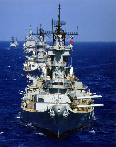 Anchors Aweigh! — Battle line: Battleship USS New Jersey BB-62 leads... | Battleship, Us navy ...