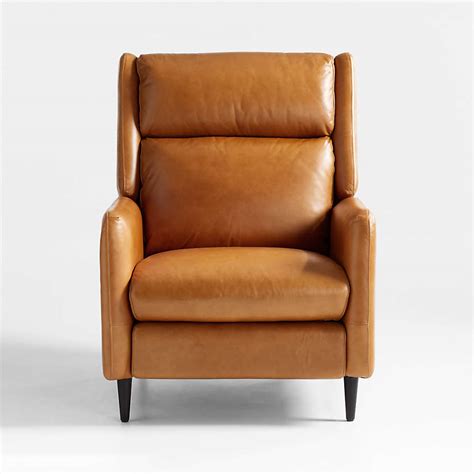 Pelle Leather Reclining Chair + Reviews | Crate & Barrel Canada