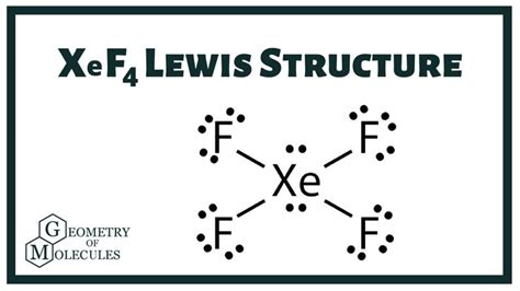 XeF4 Lewis Structure | How to Draw the Lewis Structure for XeF4 | Octet rule, Lewis, Noble gas