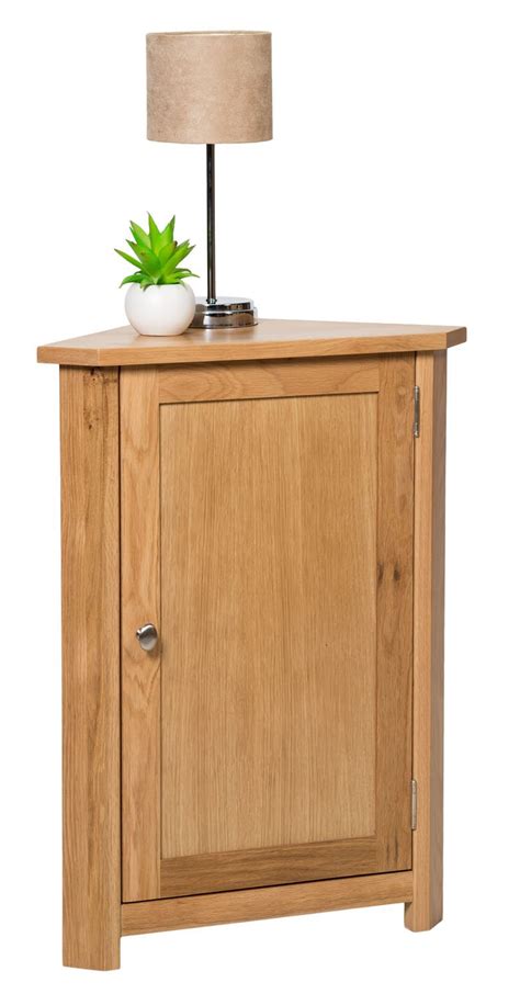 Buy Hallowood Furniture Waverly Oak Small Corner Cabinet in Light Oak Finish – Solid Wooden 1 ...