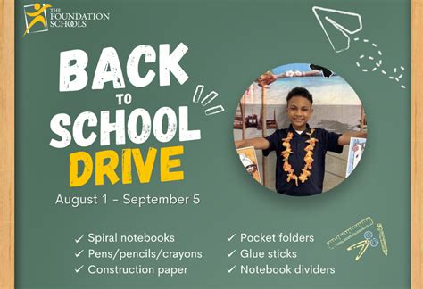 The Back to School Drive Has Started! | The Foundation Schools