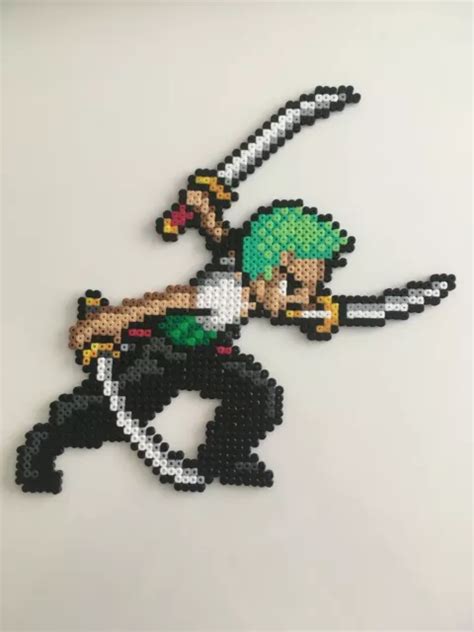 PIXEL ART / Perles A Repasser Roronoa Zoro Dans One Piece EUR 13,00 - PicClick FR