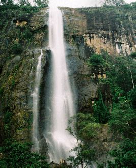 A Waterfall: Bambarakanda Falls - Kalupahana, Sri Lanka