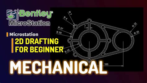 Microstation v8 Basic 2D Mechanical Drawing Tutorial For Beginner - YouTube