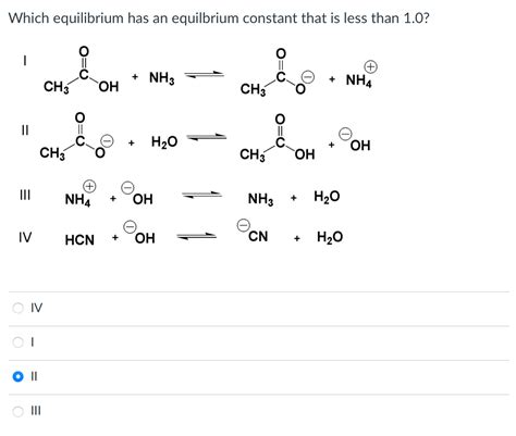 Solved Which equilibrium has an equilbrium constant that is | Chegg.com