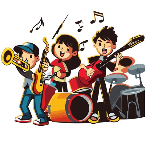 música banda clipart transparente fundo 24250147 PNG