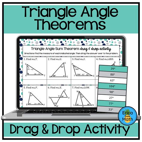 Triangle Angle Theorems Digital Activity Drag & Drop | Made By Teachers