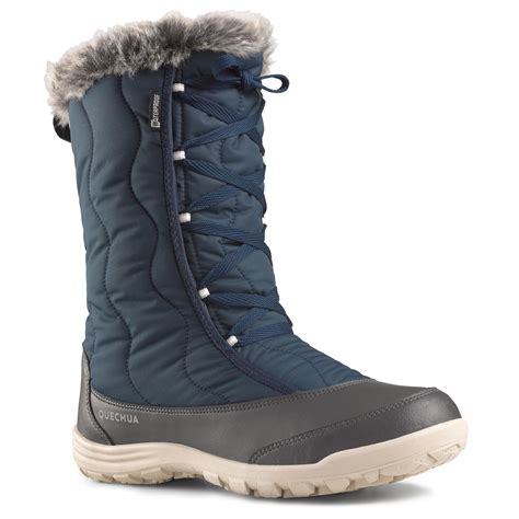 Women's Warm Waterproof Snow Lace-Up Boots - SH500 X-WARM