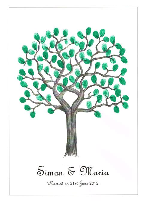 Fingerprint Tree Template - Printable Word Searches