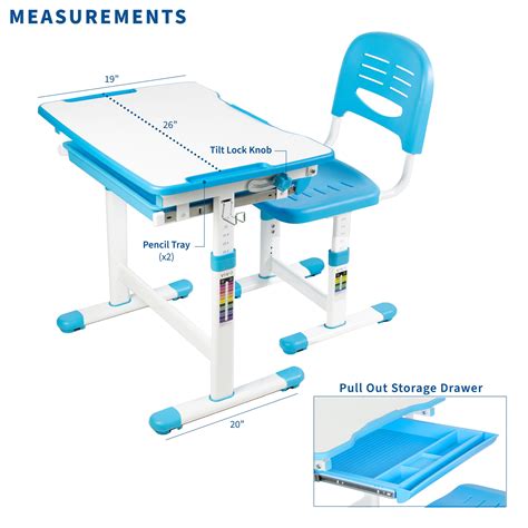 Kids' Height Adjustable Desk and Chair — Shopango.com