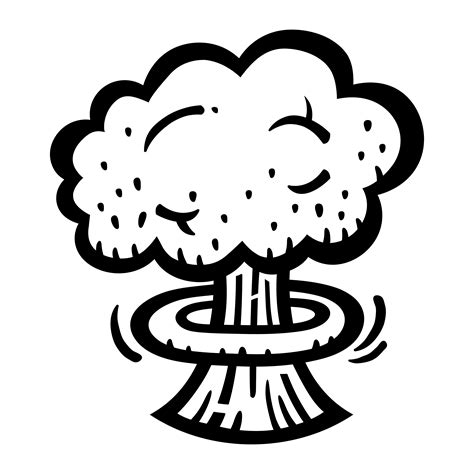 Mushroom Cloud Atomic Nuclear Bomb Explosion Fallout vector icon 552436 Vector Art at Vecteezy