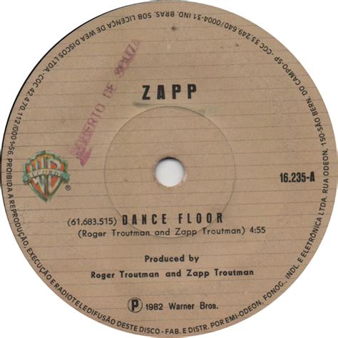 Zapp - Dance Floor / A Touch Of Jazz (1982, Vinyl) | Discogs