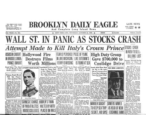 Headlines For Wall St. Crash Photograph by Underwood Archives