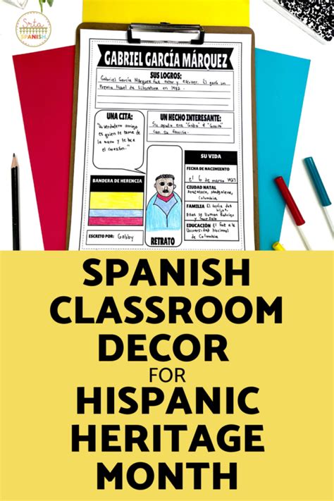 Spanish Classroom Decor for Hispanic Heritage Month - Srta Spanish