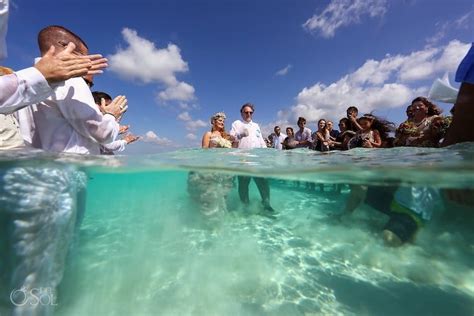 Magical Water Wedding Performed in the Middle of the Caribbean Sea