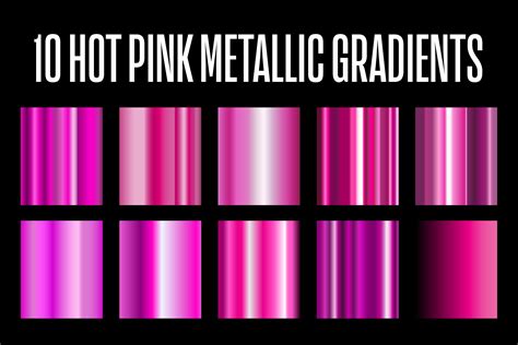 10 Hot Pink Metallic Gradients .AI | Gradients ~ Creative Market