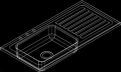 Kitchen Sink 3D DWG Model for AutoCAD • Designs CAD