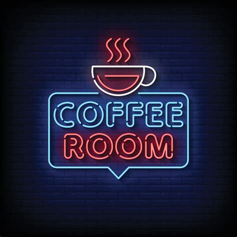 Coffee Room Neon Signs Style Text Vector 7356960 Vector Art at Vecteezy