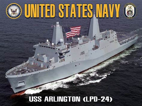 USS Arlington (LPD-24) Poster | Arlington, Navy gifts, Military decor