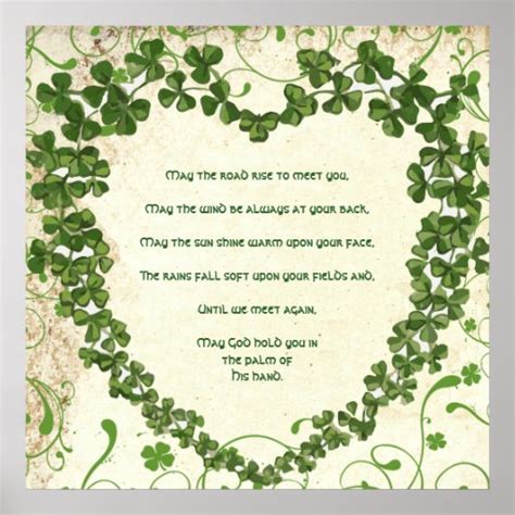 May the road rise to meet you Irish Blessing Print | Zazzle