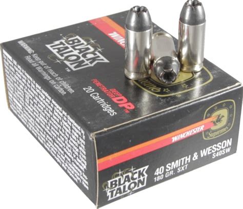 Black Talon 40 Smith and Wesson 180 Gr. SXT Ammo S40SW - 20 Rounds