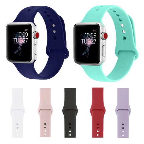 Original Sport Silicone Strap For Apple Watch Band 38mm 42mm Bracelet ...