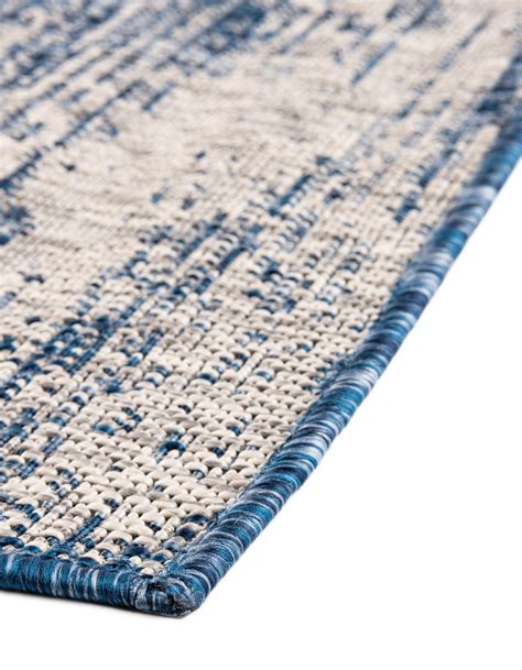 Blue 10' x 10' Modern Indoor / Outdoor Square Rug | Rugs.com