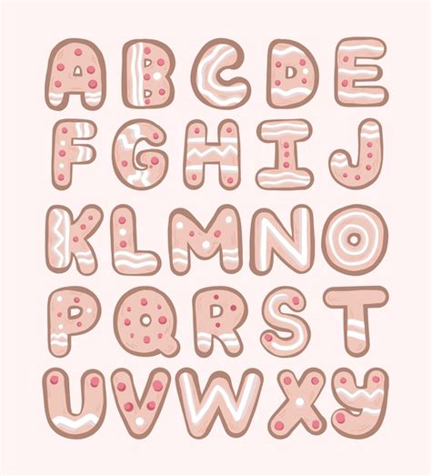 Premium Vector | Cute set of alphabet christmas present letter typography style design