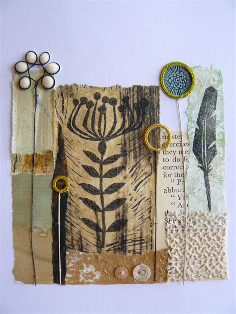 Print, paper, and stitch | Art journal inspiration, Collage art mixed ...