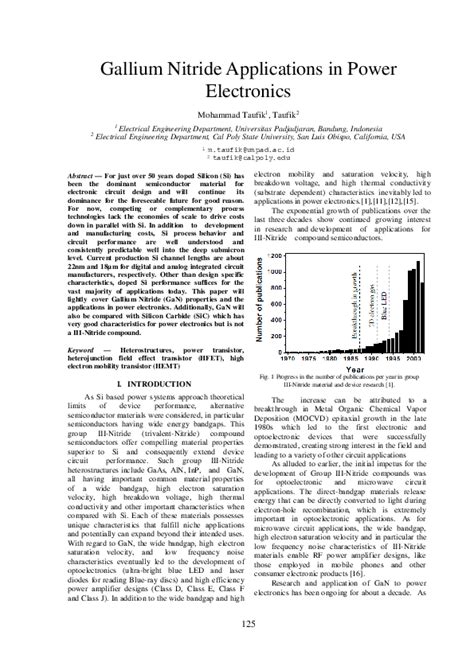 (PDF) Gallium Nitride Applications in Power Electronics | Taufik Taufik ...