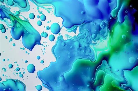 Premium Photo | Abstract blue and green paint generative ai