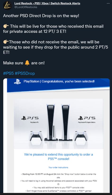 Aug 24th PlayStation Direct Restock : r/PS5restock