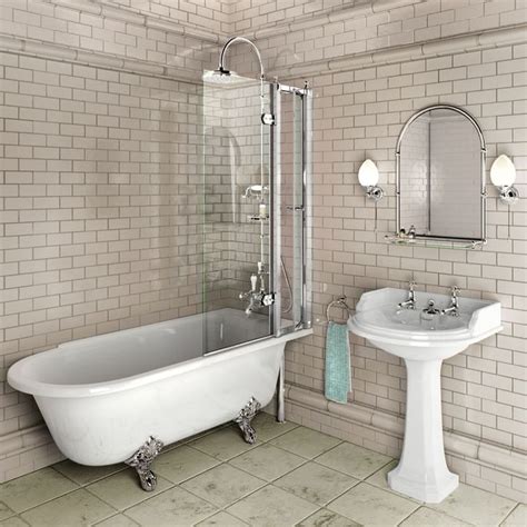 Bath tubs with shower free standing in home | Burlington bathroom, Freestanding bath with shower ...