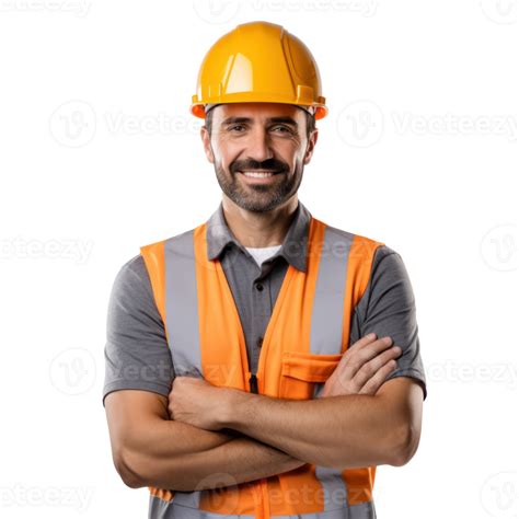 Attractive man in construction helmet 26991843 PNG